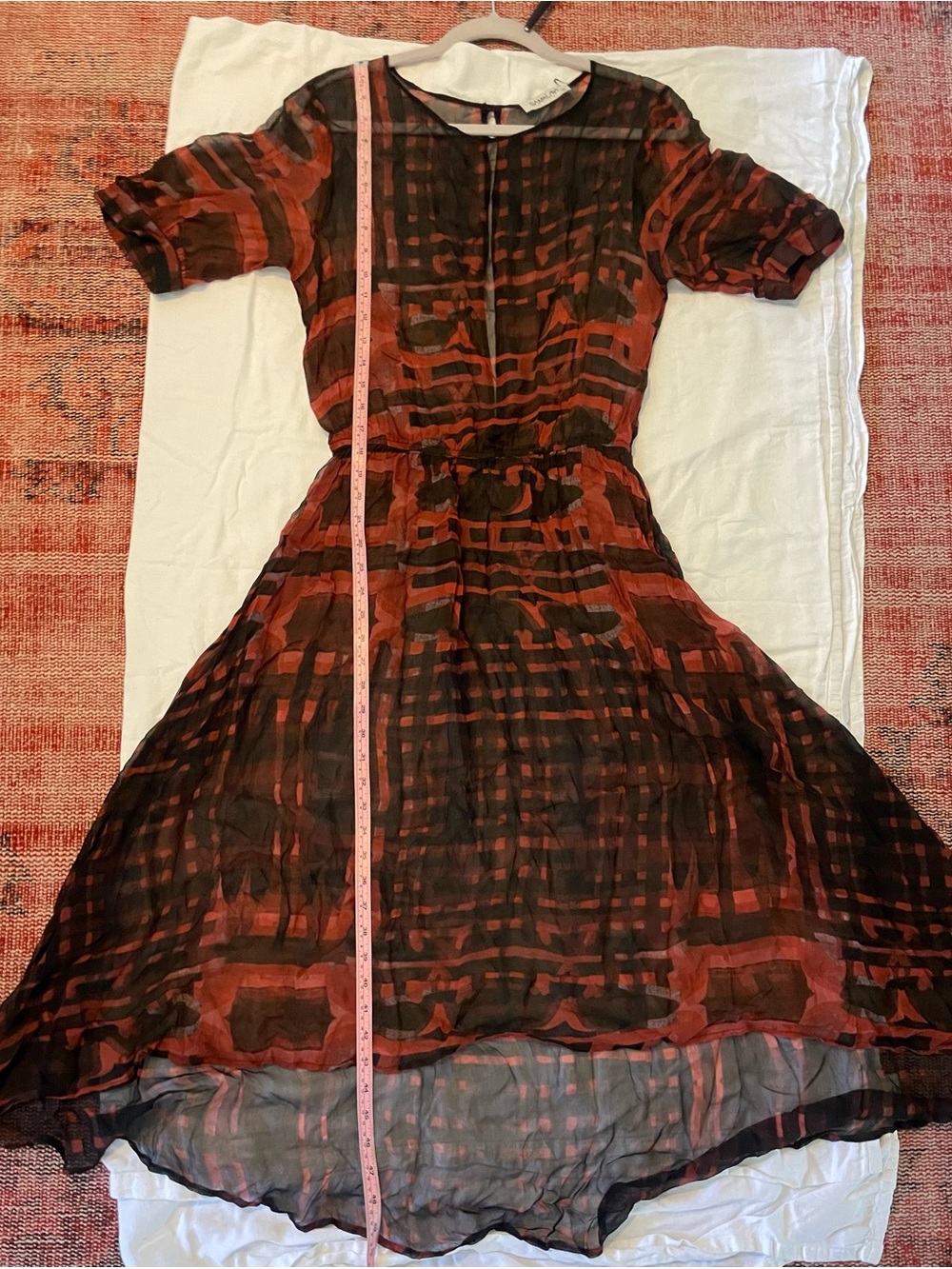 SAM & LAVI Dress - rust and black, sz M